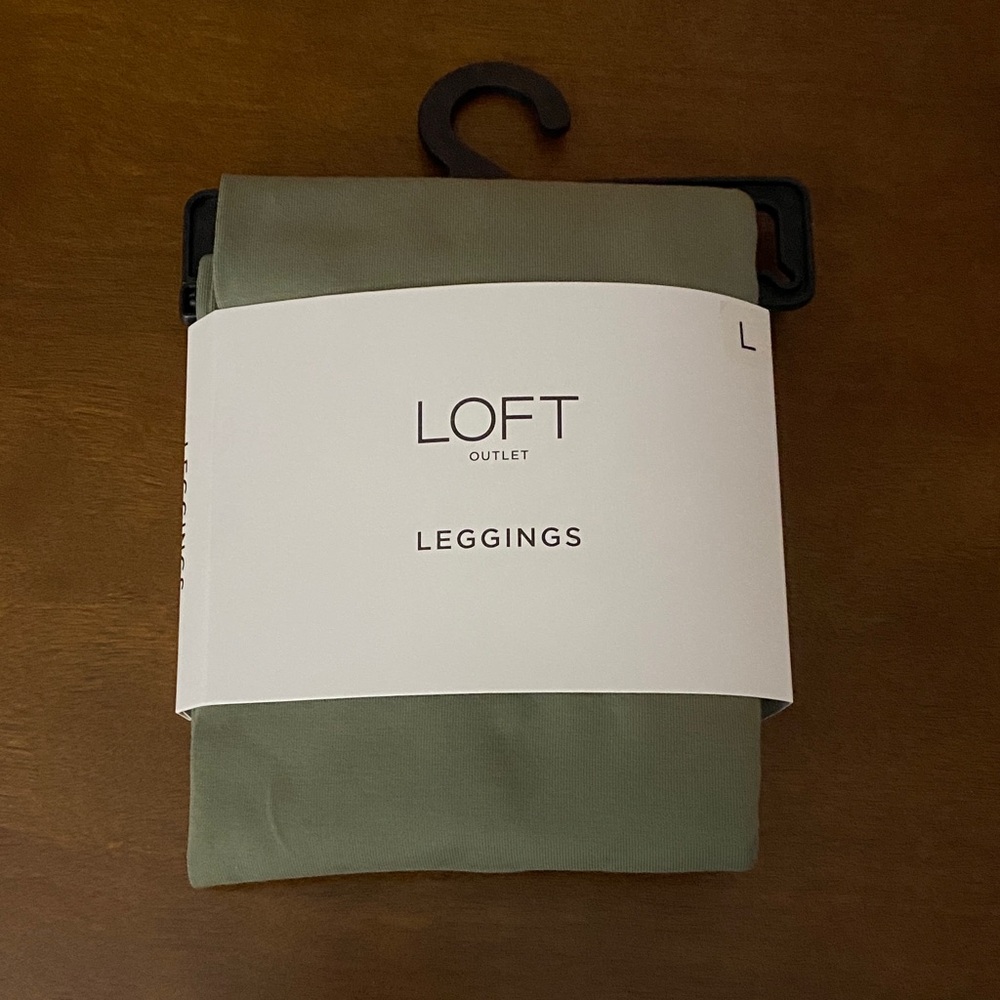 LOFT Olive Green Leggings | Size Large | New with Tags
